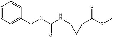 Cyclopropanecarboxylic acid, 2-[[(phenylmethoxy)carbonyl]amino]-, methyl ester Struktur