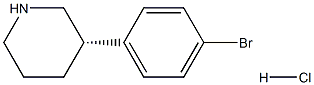 (S)-3-(4-bromophenyl)piperidine hydrochloride Struktur