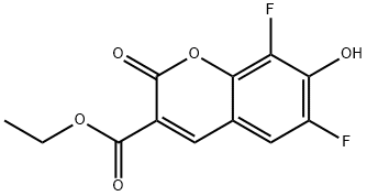 Ethyl 6,8-Difluoro-7-hydroxycoumarin-3-carboxylate Struktur