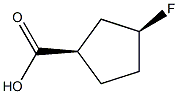 (1R,3S)-3-fluorocyclopentane-1-carboxylic acid Structure