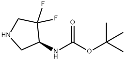 tert-butyl (S)-(4,4-difluoropyrrolidin-3-yl)carbamate Struktur