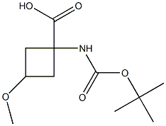 (1r,3r)-1-{[(tert-butoxy)carbonyl]amino}-3-methoxycyclobutane-1-carboxylic acid Struktur