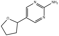 5-(tetrahydrofuran-2-yl)pyrimidin-2-amine Struktur