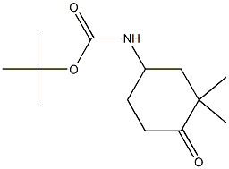 tert-butyl N-(3,3-dimethyl-4-oxocyclohexyl)carbamate Struktur