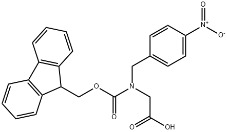 N-Fmoc-4-nitrobenzyl-glycine Struktur