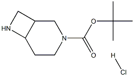 tert-butyl 3,7-diazabicyclo[4.2.0]octane-3-carboxylate hydrochloride Struktur