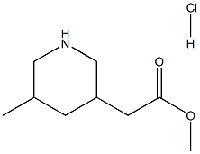 methyl 2-(5-methylpiperidin-3-yl)acetate hydrochloride Struktur