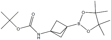 tert-butyl N-(3-(4,4,5,5-tetramethyl-1,3,2-dioxaborolan-2-yl)bicyclo[1.1.1]pentan-1-yl)carbamate Struktur