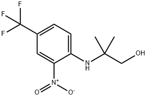 2-methyl-2-[2-nitro-4-(trifluoromethyl)anilino]propan-1-ol Struktur