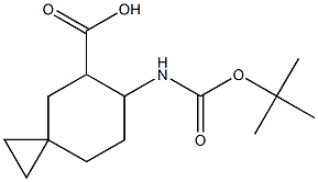 6-{[(tert-butoxy)carbonyl]amino}spiro[2.5]octane-5-carboxylic acid Struktur