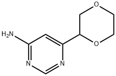 6-(1,4-dioxan-2-yl)pyrimidin-4-amine Struktur