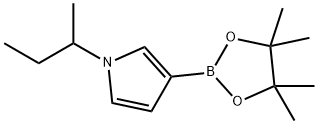 1-(sec-butyl)-3-(4,4,5,5-tetramethyl-1,3,2-dioxaborolan-2-yl)-1H-pyrrole Struktur