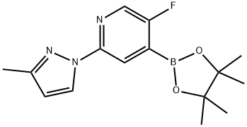 5-Fluoro-2-(3-methyl-1H-pyrazol-1-yl)pyridine-4-boronic acid pinacol ester Struktur