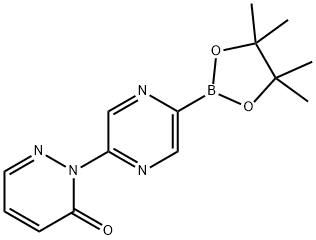 2-(5-(4,4,5,5-tetramethyl-1,3,2-dioxaborolan-2-yl)pyrazin-2-yl)pyridazin-3(2H)-one Struktur