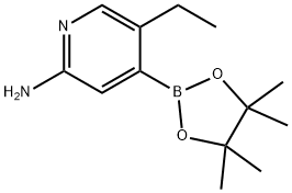 2-Amino-5-ethylpyridine-4-boronic acid pinacol ester Struktur