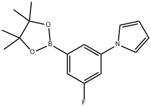 1-(3-fluoro-5-(4,4,5,5-tetramethyl-1,3,2-dioxaborolan-2-yl)phenyl)-1H-pyrrole Struktur