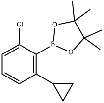 2-(2-chloro-6-cyclopropylphenyl)-4,4,5,5-tetramethyl-1,3,2-dioxaborolane Struktur