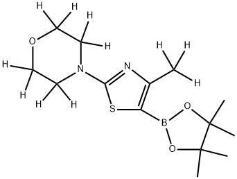 (4-Methyl-2-morpholino-d11)-thiazole-5-boronic acid pinacol ester Struktur