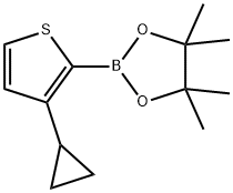 3-Cyclopropylthiophene-2-boronic acid pinacol ester Struktur