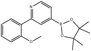 2-(2-methoxyphenyl)-4-(4,4,5,5-tetramethyl-1,3,2-dioxaborolan-2-yl)pyridine Struktur