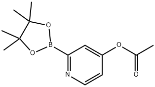 2-(4,4,5,5-tetramethyl-1,3,2-dioxaborolan-2-yl)pyridin-4-yl acetate Struktur