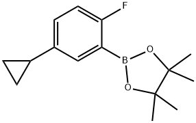 2-(5-cyclopropyl-2-fluorophenyl)-4,4,5,5-tetramethyl-1,3,2-dioxaborolane Struktur