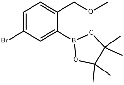 2-(5-bromo-2-(methoxymethyl)phenyl)-4,4,5,5-tetramethyl-1,3,2-dioxaborolane Struktur