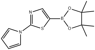 2-(1H-pyrrol-1-yl)-5-(4,4,5,5-tetramethyl-1,3,2-dioxaborolan-2-yl)thiazole Struktur