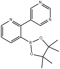 2-(5-Pyrimidyl)pyridine-3-boronic acid pinacol ester Struktur