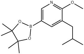 5-(iso-Butyl)-6-methoxypyridine-3-boronic acid pinacol ester Struktur