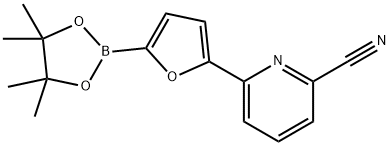 5-(6-Cyano-2-pyridyl)furan-2-boronic acid pinacol ester Struktur