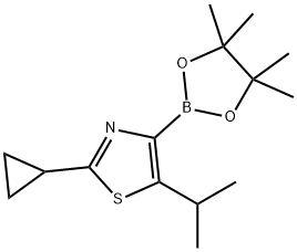 5-(iso-Propyl)-2-(cyclopropyl)thiazole-4-boronic acid pinacol ester Struktur