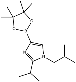 1-isobutyl-2-isopropyl-4-(4,4,5,5-tetramethyl-1,3,2-dioxaborolan-2-yl)-1H-imidazole Struktur