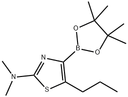 5-(n-Propyl)-2-dimethylaminothiazole-4-boronic acid pinacol ester Struktur