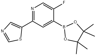 5-Fluoro-2-(thiazol-5-yl)pyridine-4-boronic acid pinacol ester Struktur