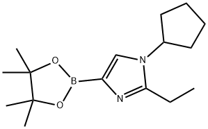 1-cyclopentyl-2-ethyl-4-(4,4,5,5-tetramethyl-1,3,2-dioxaborolan-2-yl)-1H-imidazole Struktur