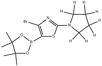 4-Bromo-2-(pyrrolidino-d8)-thiazole-5-boronic acid pinacol ester Struktur