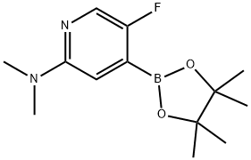 5-Fluoro-2-(dimethylamino)pyridine-4-boronic acid pinacol ester Struktur