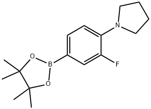 3-Fluoro-4-(pyrrolidino)phenylboronic acid pinacol ester Struktur