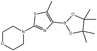 5-Methyl-2-(morpholino)thiazole-4-boronic acid pinacol ester Struktur