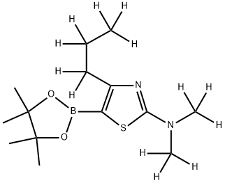 [2-Dimethylamino-4-(n-propyl)-d13]-thiazole-5-boronic acid pinacol ester Struktur