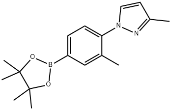 3-Methyl-4-(3-methyl-1H-pyrazol-1-yl)phenylboronic acid pinacol ester Struktur