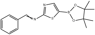 1-phenyl-N-(5-(4,4,5,5-tetramethyl-1,3,2-dioxaborolan-2-yl)thiazol-2-yl)methanimine Struktur