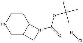 tert-butyl 3,7-diazabicyclo[4.2.0]octane-7-carboxylate hydrochloride Struktur