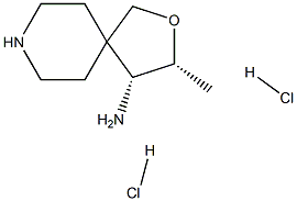 (3R,4R)-3-methyl-2-oxa-8-azaspiro[4.5]decan-4-amine dihydrochloride Struktur