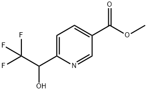 6-(2,2,2-Trifluoro-1-hydroxy-ethyl)-nicotinic acid methyl ester Struktur