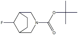 tert-butyl 8-fluoro-3-azabicyclo[3.2.1]octane-3-carboxylate Struktur