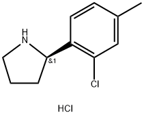 (R)-2-(2-chloro-4-methylphenyl)pyrrolidine hydrochloride Struktur