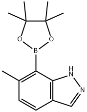 6-methyl-7-(4,4,5,5-tetramethyl-1,3,2-dioxaborolan-2-yl)-1H-indazole Struktur