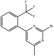 2-bromo-4-methyl-6-(2-(trifluoromethyl)phenyl)pyrimidine Struktur